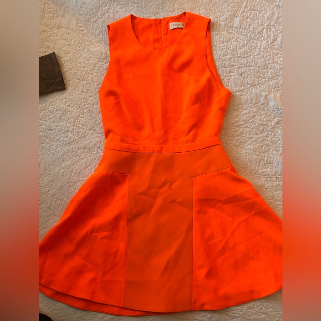 Finders Keepers Bright Orange Mini Dress